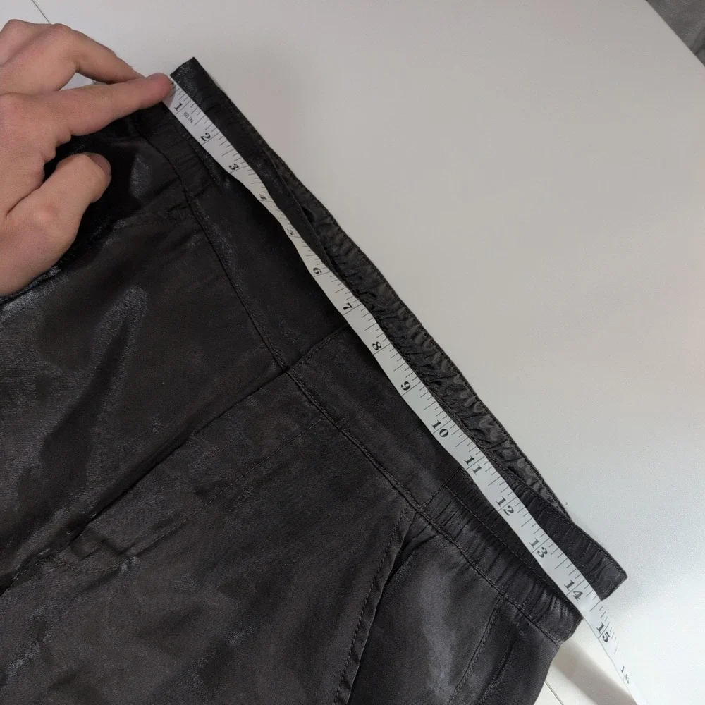 Anthropologie Metallic Charcoal Grey Cargo Jogger Pants OB1154270 Small